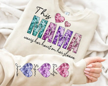 Load image into Gallery viewer, Faux Sequins Personalized Names on sleeve