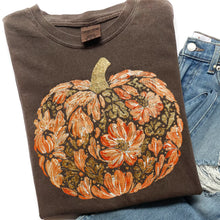 Load image into Gallery viewer, Orange Floral Pumpkin