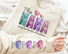 Load image into Gallery viewer, Faux Sequins Personalized Names on sleeve