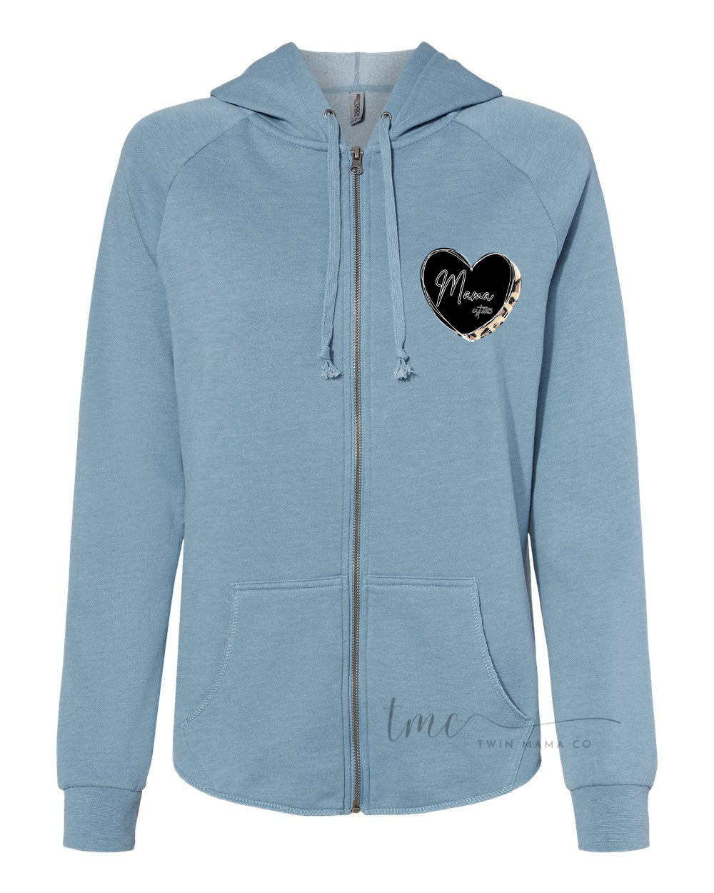 Leopard Heart Mama Zip Up