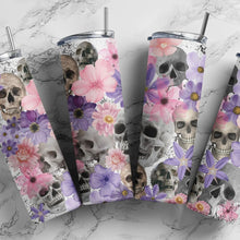 Load image into Gallery viewer, Floral Skull Tumbler
