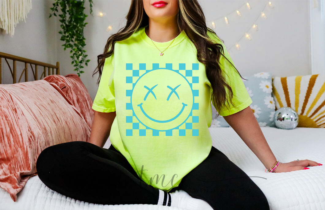Blue Retro Smiley