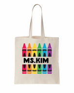 Crayons Personalized Tote Bag