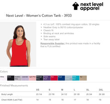 Load image into Gallery viewer, Next Level Women’s Cotton Tank
