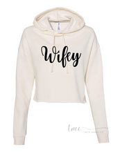 Load image into Gallery viewer, WIFEY Cropped Hoodie
