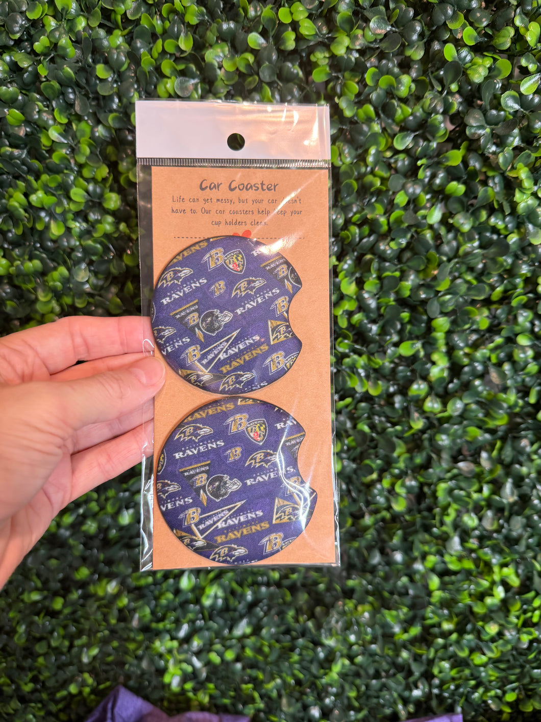 Ravens Car Coasters