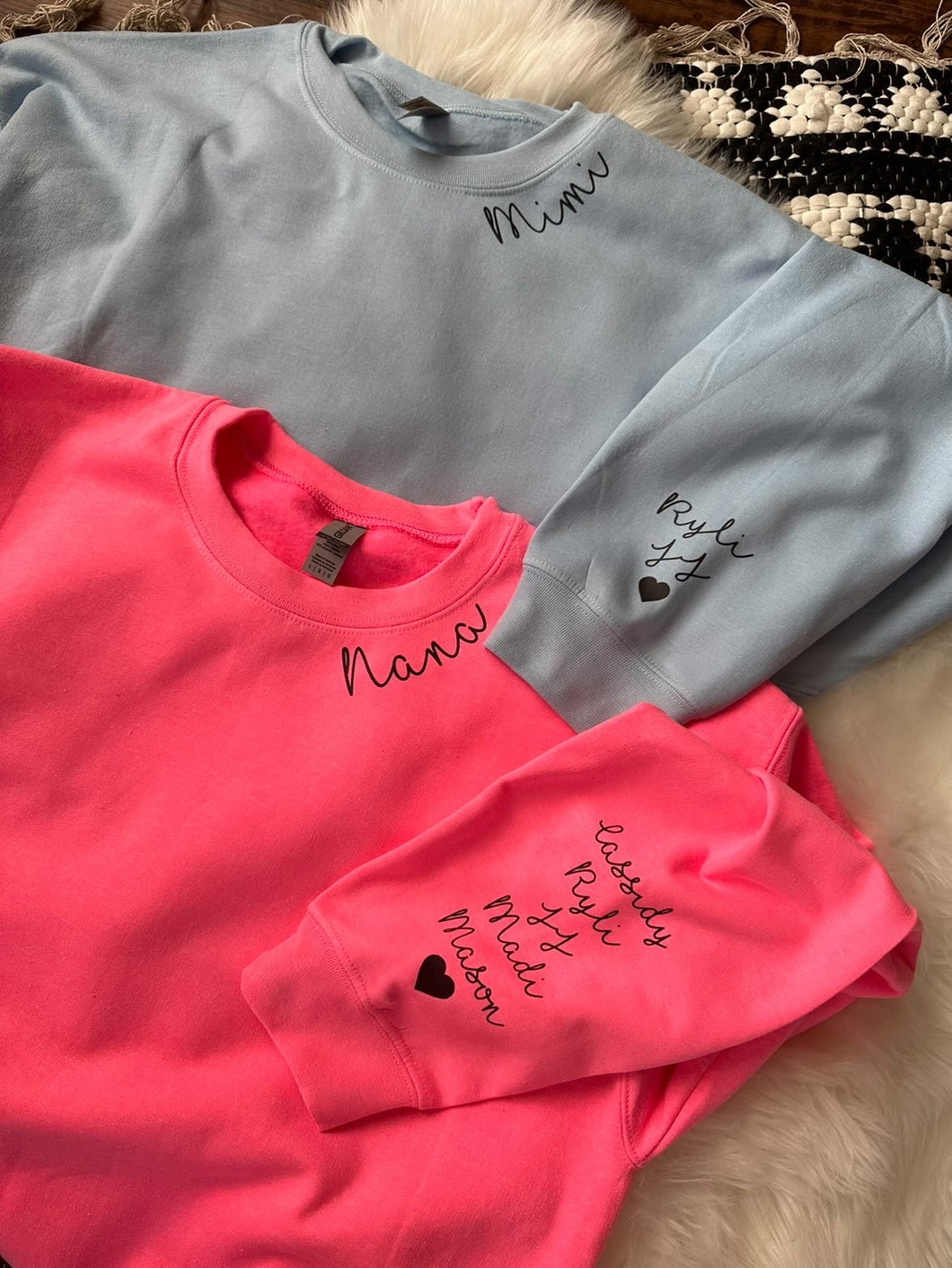 Personalized Neckline - Names on sleeve