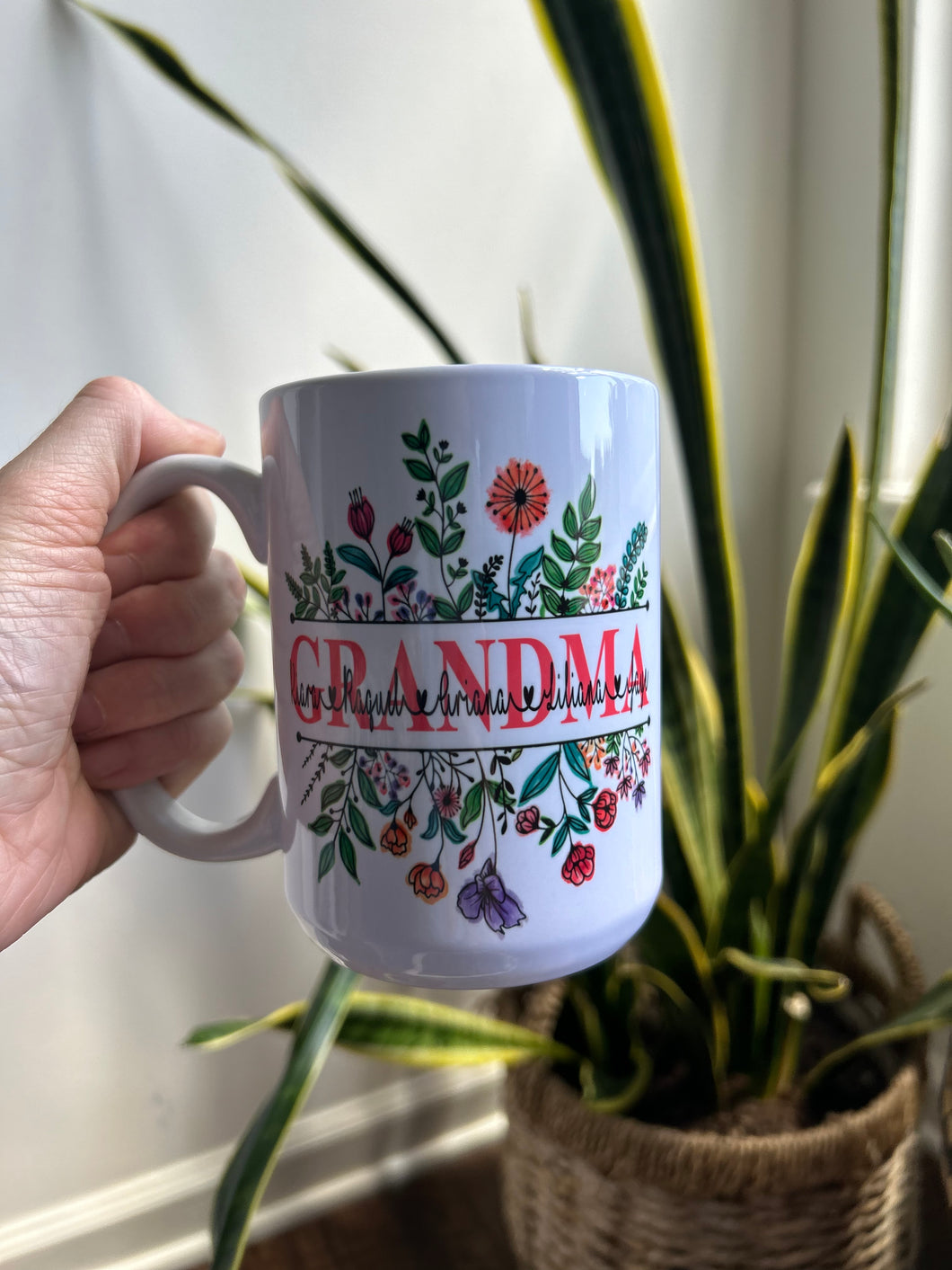 Personalized Floaral Mug