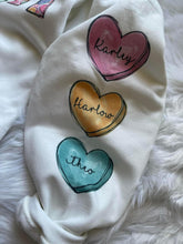 Load image into Gallery viewer, Vday MAMA Hearts on sleeve Sweatshirt
