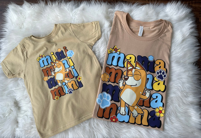 Matching-mama-mini-bluey-tee