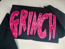 Load image into Gallery viewer, Pink Grinch Faux Sequins
