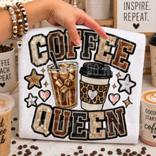 Load image into Gallery viewer, Coffee &amp; Queen Faux Sequins
