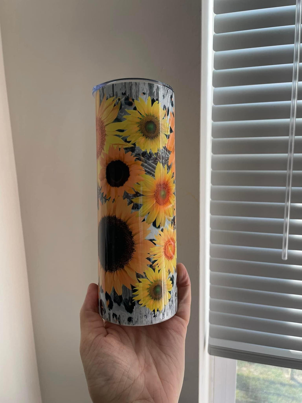 Leopard Sunflower Tumbler