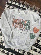 Load image into Gallery viewer, Boho MAMA Hearts on sleeve Sweatshirt
