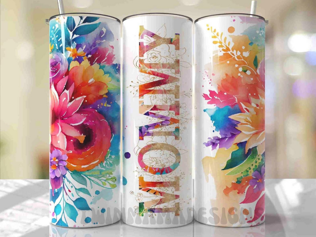 Mommy Floral tumbler